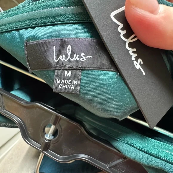 Lulus Revered Elegance Emerald Green Pleated Strapless Maxi Dress NWT - Picture 6 of 7